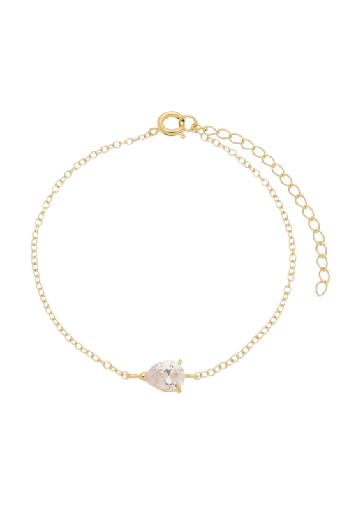 PULSEIRA GOTINHA CRISTAL NO OURO PM054-O