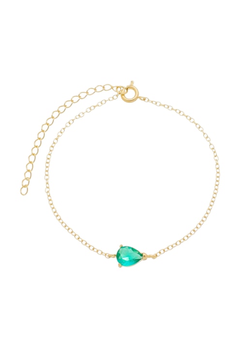 PULSEIRA GOTINHA TURMALINA NO OURO PM054-O