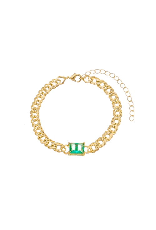 PULSEIRA GRUMET COM PEDRA TURMALINA PM150-O