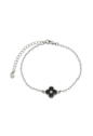 PULSEIRA INSPIRAÇÃO COM TREVO ESMALTADO ÔNIX PM464-R