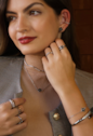 PULSEIRA INSPIRAÇÃO COM TREVO ESMALTADO ÔNIX PM464-R