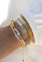 PULSEIRA INSPIRAÇÃO DE ELOS COM PINGENTE NO RÓDIO CRAVEJADO PM343-O/R