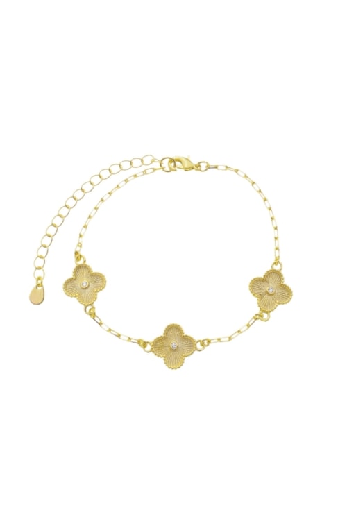 PULSEIRA INSPIRAÇÃO DE TREVO COM ZIRCÔNIAS PM374-O PULSEIRA INSPIRAÇÃO DE TREVO COM ZIRCÔNIAS PM374-O