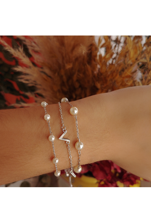 PULSEIRA INSPIRED COM PINGENTES "V" NO RÓDIO PM035-R