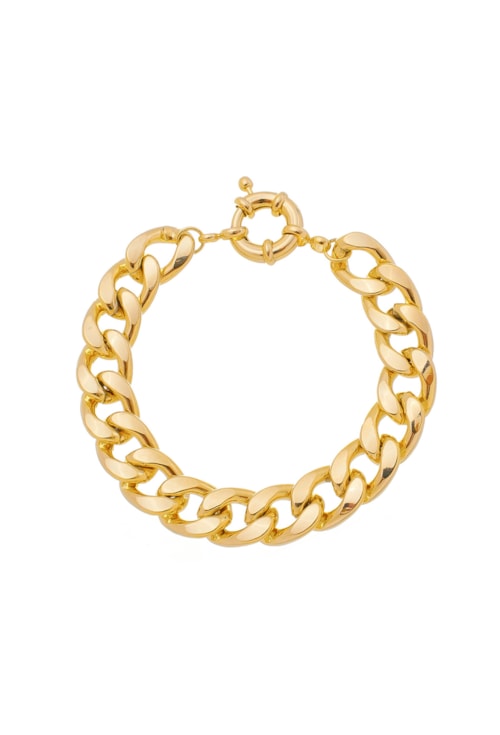 PULSEIRA LUXO CORRENTE DE ELOS NO OURO PM064-O PULSEIRA LUXO CORRENTE DE ELOS NO OURO PM064-O