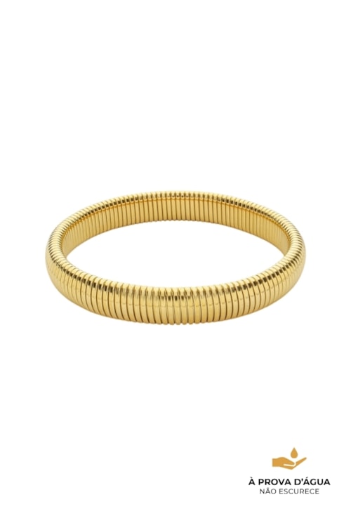 PULSEIRA MALHA ELÁSTICA AÇO INOX DOURADO PM507-AD