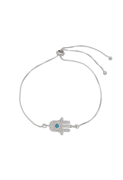 PULSEIRA MÃO DE FÁTIMA CRAVEJADO NO RÓDIO PM026-R
