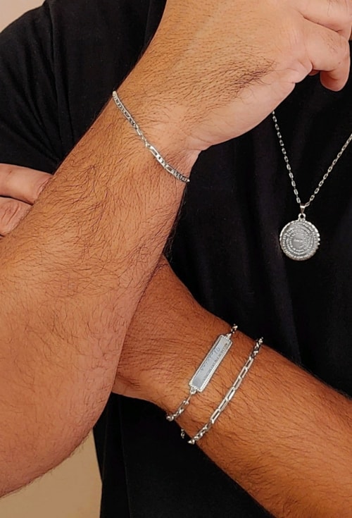 PULSEIRA MASCULINA CORRENTE FÍGARO PM233-R