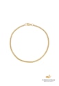 PULSEIRA MASCULINA CORRENTE TRIGO INOX DOURADO PM475-AD