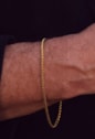 PULSEIRA MASCULINA CORRENTE TRIGO INOX DOURADO PM475-O