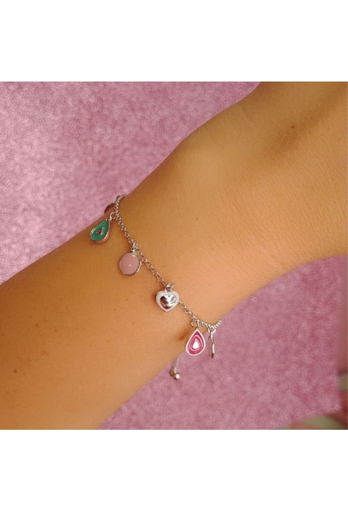 PULSEIRA MIX DE MEDALHAS RESINADAS COLORIDAS PM004-R