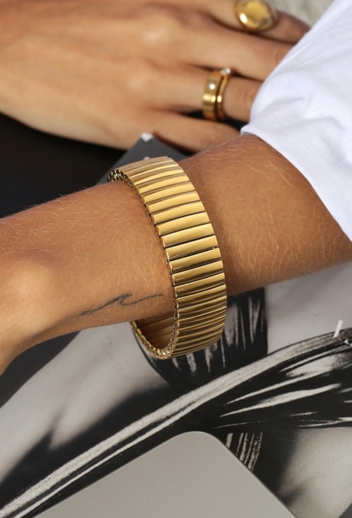 PULSEIRA MOLA AÇO INOX DOURADO PM583-AD