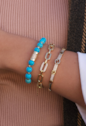 PULSEIRA PEDRA NATURAL TURQUESA PM465-O