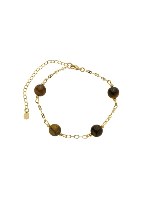 PULSEIRA PEDRA OLHO DE TIGRE NO OURO PM438-O PULSEIRA PEDRA OLHO DE TIGRE NO OURO PM438-O