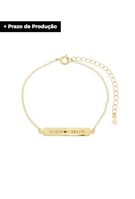 Produto PULSEIRA PERSONALIZADA DOIS NOMES NO OURO PP038-O