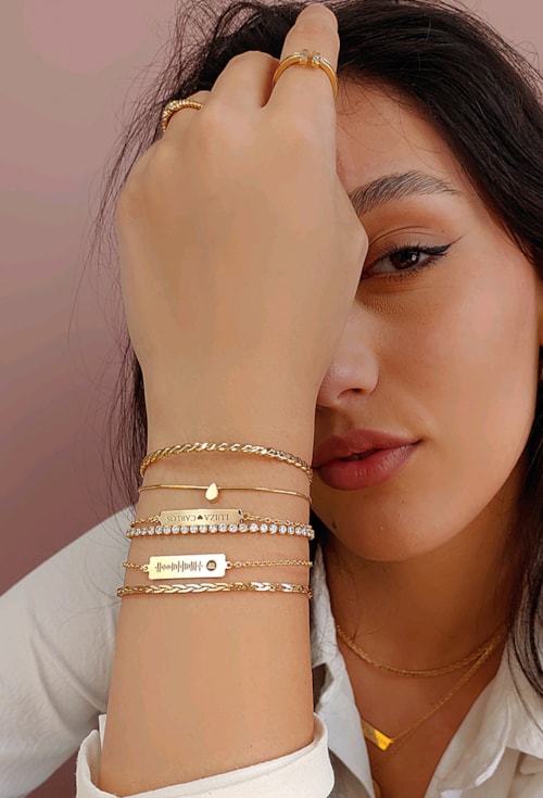 PULSEIRA PERSONALIZADA DOIS NOMES NO OURO PP038-O PULSEIRA PERSONALIZADA DOIS NOMES NO OURO PP038-O