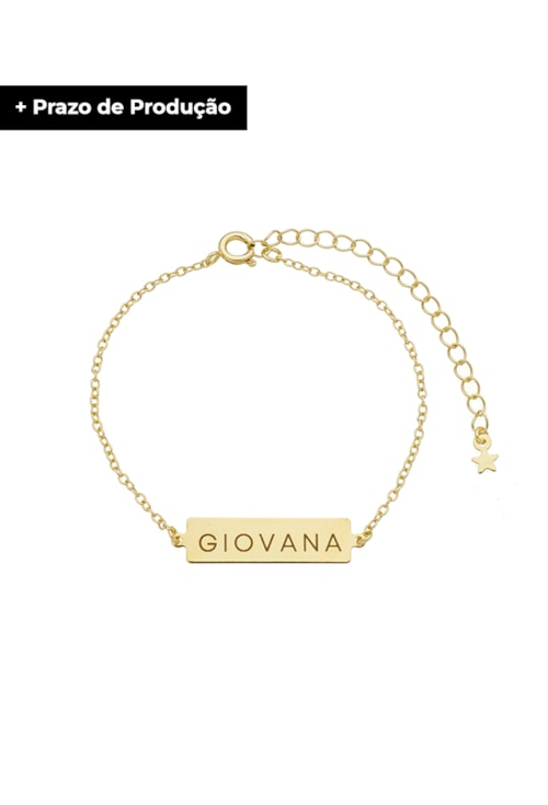 PULSEIRA PERSONALIZADA PLACA COM NOME NO OURO PP044-O PULSEIRA PERSONALIZADA PLACA COM NOME NO OURO PP044-O