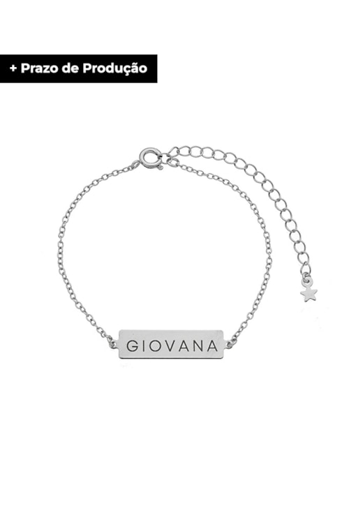 PULSEIRA PERSONALIZADA PLACA COM NOME NO RÓDIO PP044-R PULSEIRA PERSONALIZADA PLACA COM NOME NO RÓDIO PP044-R