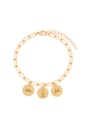 PULSEIRA PERSONALIZÁVEL INSPIRAÇÃO COM PINGENTES REDONDOS OURO PP111-O