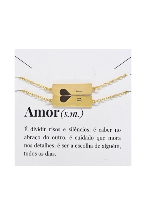 PULSEIRA PERSONALIZÁVEL PLACA LISA DUPLA OURO PP112-O