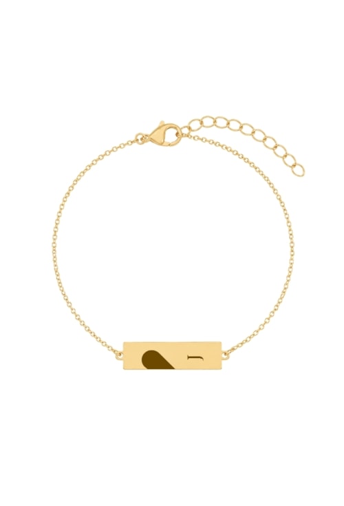 PULSEIRA PERSONALIZÁVEL PLACA LISA DUPLA OURO PP112-O