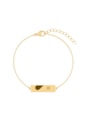 PULSEIRA PERSONALIZÁVEL PLACA LISA DUPLA OURO PP112-O