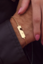 PULSEIRA PERSONALIZÁVEL PLACA LISA DUPLA OURO PP112-O