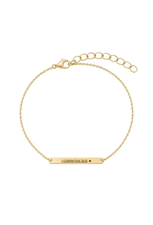 PULSEIRA PERSONALIZÁVEL TEXTO LIVRE OURO PP113-O