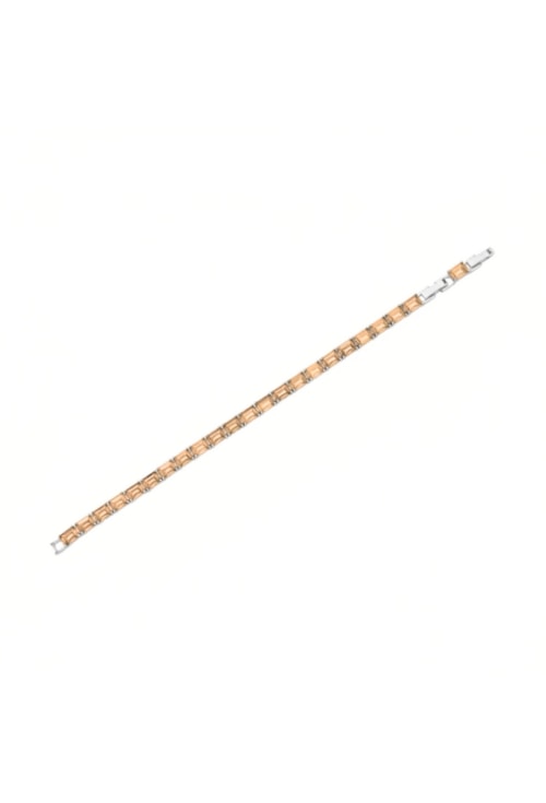 PULSEIRA RETANGULAR COM ZIRCÔNIAS MORGANITA PM517-R