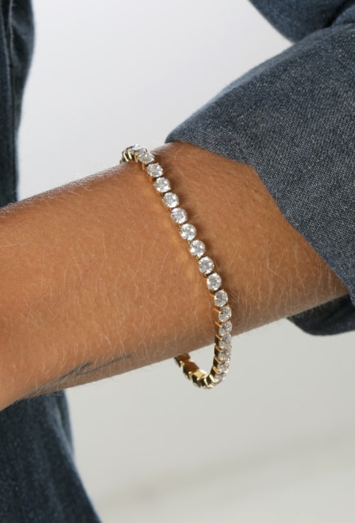 PULSEIRA RIVIERA AÇO INOX DOURADO PM586-AD