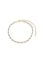 PULSEIRA RIVIERA BAGUETE CRISTAL DOURADA PM508-AD