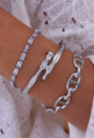 PULSEIRA RIVIERA BAGUETE CRISTAL PM508-A