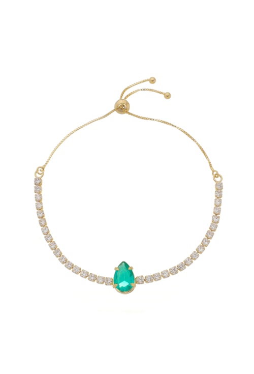 PULSEIRA RIVIERA COM GOTA TURMALINA PM169-O