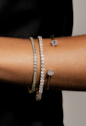 PULSEIRA RIVIERA COM PEDRAS AZUL PARAÍBA BANHADA A OURO PM041-O