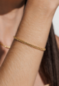 PULSEIRA RIVIERA COM PEDRAS YELLOW BANHADA A OURO PM041-O