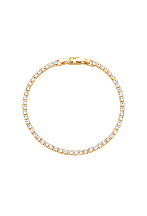 PULSEIRA RIVIERA COM ZIRCÔNIAS BANHADA A OURO PM635-O
