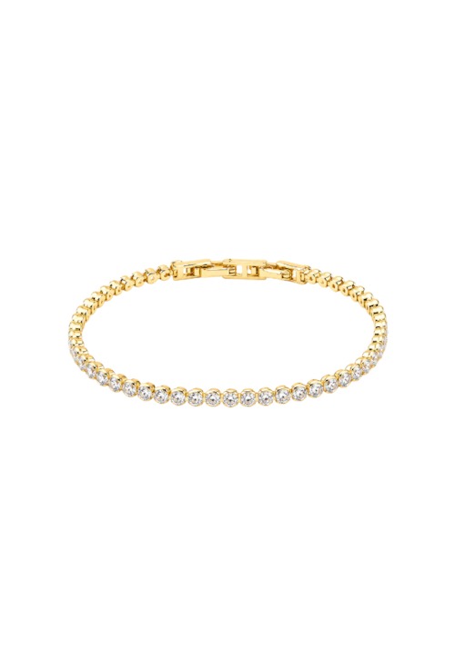 PULSEIRA RIVIERA COM ZIRCÔNIAS BANHADA A OURO PM638-O