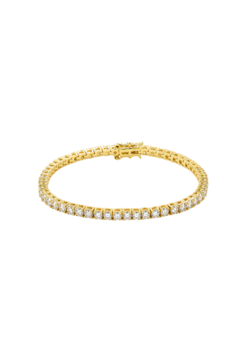 PULSEIRA RIVIERA COM ZIRCÔNIAS CRISTAL BANHADA A OURO PM633-O
