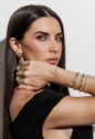 PULSEIRA RIVIERA COM ZIRCÔNIAS CRISTAL BANHADA A OURO PM633-O