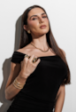 PULSEIRA RIVIERA COM ZIRCÔNIAS CRISTAL BANHADA A OURO PM633-O