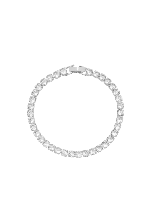 PULSEIRA RIVIERA COM ZIRCÔNIAS CRISTAL BANHADA A RÓDIO PM160-R
