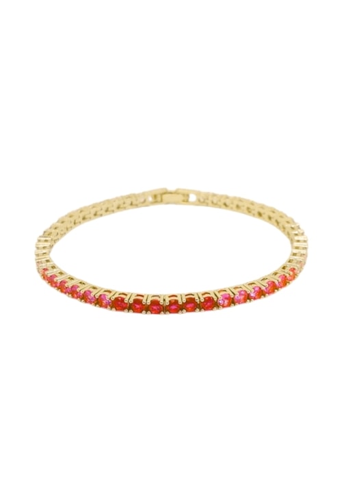 PULSEIRA RIVIERA CRISTAL DEGRADÊ BANHADO OURO PM600-O