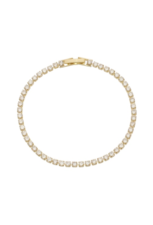 PULSEIRA RIVIERA CRISTAL NO OURO PM041-O