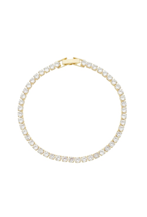 PULSEIRA RIVIERA CRISTAL NO OURO PM056-O