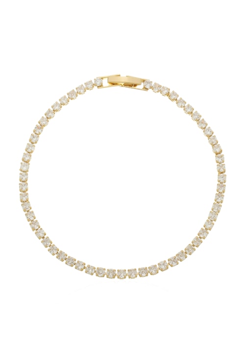 PULSEIRA RIVIERA CRISTAL NO OURO PM385-O