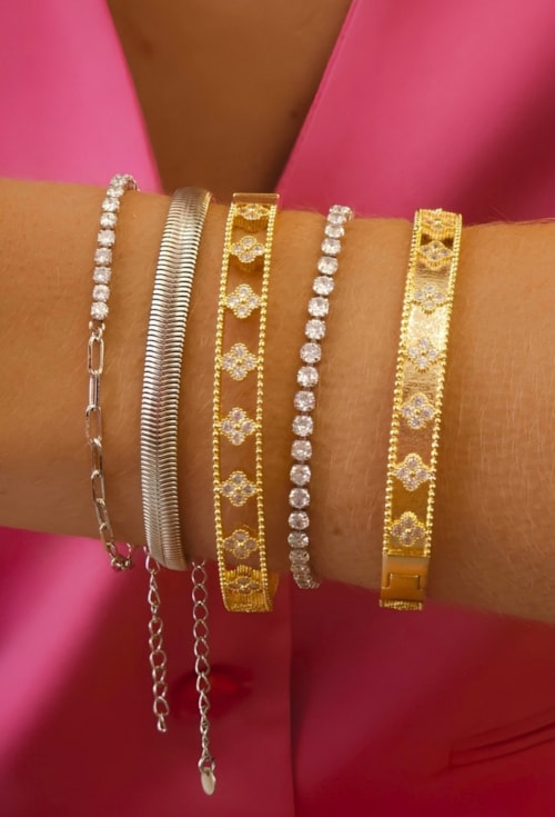 PULSEIRA RIVIERA CRISTAL NO RÓDIO PM056-R PULSEIRA RIVIERA CRISTAL NO RÓDIO PM056-R