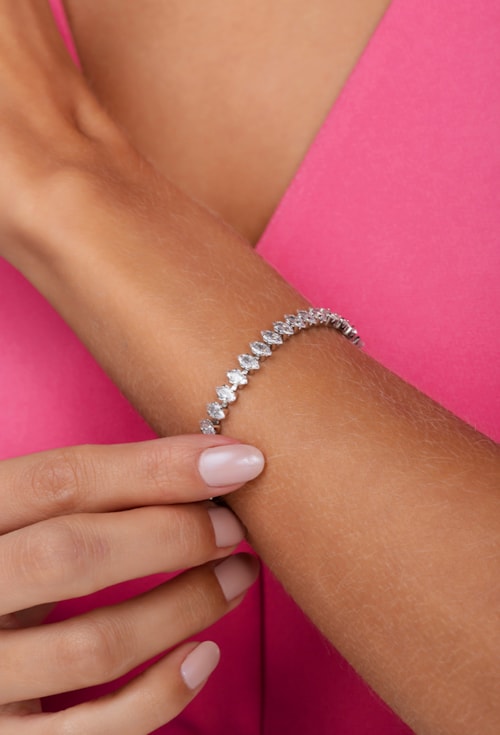 PULSEIRA RIVIERA DE NAVETES NO RÓDIO PM227-R PULSEIRA RIVIERA DE NAVETES NO RÓDIO PM227-R