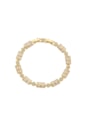 PULSEIRA RIVIERA DOURADA COM ZIRCÔNIAS CRISTAL E BAGUETE PM521-O