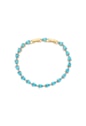 PULSEIRA RIVIERA EM GOTAS COM ZIRCÔNIAS AZUL PARAÍBA PM516-O