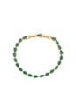 PULSEIRA RIVIERA EM GOTAS COM ZIRCÔNIAS ESMERALDA PM516-O